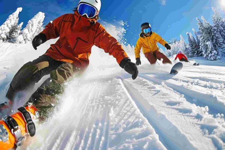 Thrilling Snowy Adventures in Mountains
