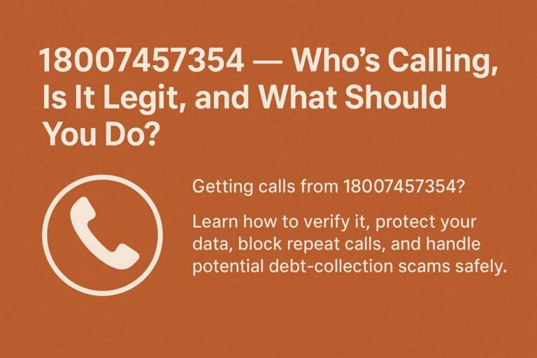 18007457354 — Who’s Calling, Is It Legit, and What Should You Do