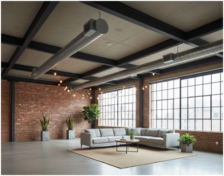 Open Spaces and High Ceilings- industrial-style home design